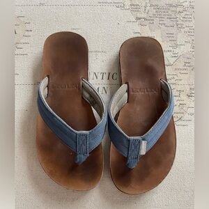 Hari Mari Boys Leather Flip Flops Size 12/13